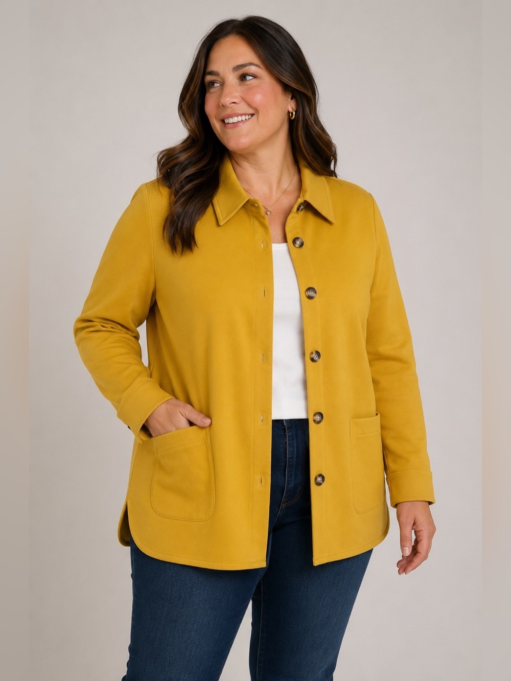Estelle and Finn Button Front Ponte Blazer Jacket NWOT